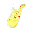 The image shows a striking funeral tribute fashioned as a full saxophone, created from a tapestry of bright yellow chrysanthemums that glow warmly against a stark white background. Each chrysanthemum head is packed tightly, giving the surface a dense, cushion-like texture that follows every curve of the instrument, from the rounded bell at the base up through the long body to the upward-tilting neck. Running in neat, vertical accents along the front, small orange-red spray roses are interwoven with polished green foliage, imitating the saxophone's keys and decorative metalwork with floral elegance. These contrasting colours and textures bring the design to life, adding movement and definition so that the eye travels naturally along the line of the instrument. Slim green wires and hidden supports show just enough to hint at the careful engineering required to maintain the three-dimensional shape. A soft, diffused shadow lies beneath, suggesting the tribute is raised slightly from the surface, perhaps displayed in a North Watford service venue or on its way with a same-day delivery from a local florist. The arrangement feels both tender and vibrant, a fitting choice for honouring someone known for their love of music or their performances in bands and ensembles around North Watford. It transforms the idea of a sax solo into a visual expression of farewell, mingling remembrance with the warmth and brightness of fresh flowers.