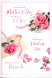 In this image, a Mother's Day card lies open like a small floral scene, its artwork capturing the feeling of a freshly arranged bouquet set on a North Watford windowsill. At the centre, a group of lush pink roses bloom in graduated shades, from barely-there blush to deeper, romantic pink, each blossom formed with soft, rounded petals that appear almost velvety. The roses are positioned in a loose, natural cluster, as though they were just placed by hand, not overly formal yet clearly composed with care. Around them, individual petals are scattered in an easy, unplanned pattern that adds a dreamy, nostalgic feeling, like petals that have gently fallen from a vase after a long, relaxed day. A delicate ribbon, tinted in a gentle pastel tone, winds around the lower part of the design, looping between petals and suggesting the finishing touch a florist might tie around a bouquet before delivering it near Garston or along St Albans Road. The background is a soft, light cream or white, providing calm contrast for both the flowers and the elegant hand-lettered script. The message, written in flowing, sweeping lines, offers warm Mother's Day wishes that seem to hover above the roses, unhurried and affectionate. Soft lighting smooths out any harsh edges, bathing the card in a glow that feels like early morning light slipping through sheer curtains. The entire composition communicates love, gratitude, and a sense of quiet celebration, as if the card itself carries the scent and emotion of a pink rose bouquet.