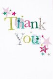 There's an uplifting charm in this thank you card that feels uniquely at home in North Watford-a gentle, radiant token crafted to brighten someone's day. The words 'Thank You' are artfully arranged, each letter showcasing an array of colourful patterns: shimmering silver, lively green, sunshine yellow, and a host of blues and pinks, echoing the energy found in our local flower stalls. Dots and delicate stitches adorn the typography, suggesting a lovingly handmade touch, while scattered stars in teal, magenta, and silver orbit the message with quiet festivity. The crisp white background creates a sense of space and calm, letting each colourful accent and glimmer find its voice. It's easy to picture this card delivered alongside a cheerful bouquet from Flower Delivery North Watford, both offering sincere gratitude. There's a quietly joyful mood here-whimsical, heartfelt, and wonderfully suited to sharing appreciation in our vibrant, friendly Watford community.