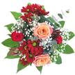 Cradling this lush bouquet, it feels like holding a piece of North Watford's vibrant gardens at their bloom's peak. Deep red roses and velvety burgundy chrysanthemums form the passionate heart of the arrangement, their tones rich with emotion and warmth, reminiscent of heartfelt gatherings in local homes. Soft apricot roses spiral outward, their gentle radiance lighting up the bouquet and infusing it with a sense of optimism. Wisps of white baby's breath wind through like the airy haze of dawn over Callowland train fields, offering crisp, lacy texture that softens the dramatic reds. Below, vibrant green leaves and eucalyptus create a fresh, full base that enhances the bouquet's generous silhouette, every layer reminiscent of walks along the Grand Union Canal. A bold, burgundy spike-echoing the majesty of Protea-adds intrigue and structure, balancing the bouquet's softness with a touch of the exotic. This bouquet exudes grace and sincerity, its subtle, mingled fragrance evoking the freshness of morning air after rain. Lovingly designed by a local florist, it radiates intention and trust-an expressive gift, ready to mark a celebration, deliver heartfelt thanks, or simply transform an ordinary moment in North Watford into something deeply memorable.